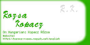 rozsa kopacz business card